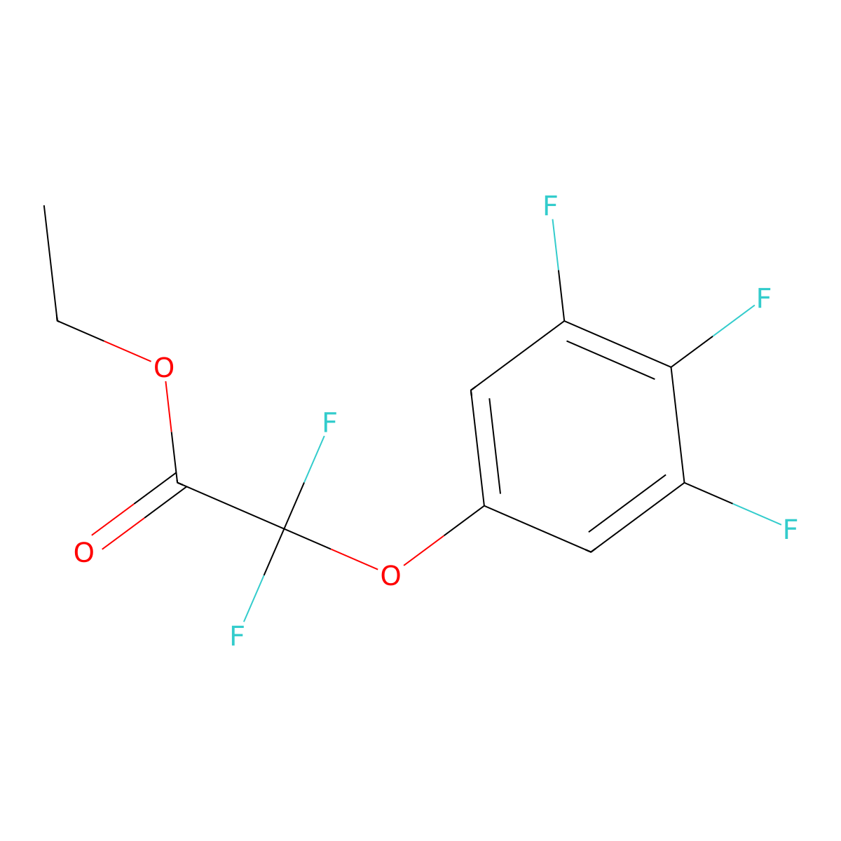 Ethyl 2,2-difluoro-2-(3,4,5-trifluorophenoxy)acetate molecular structure, CAS 798555-97-2