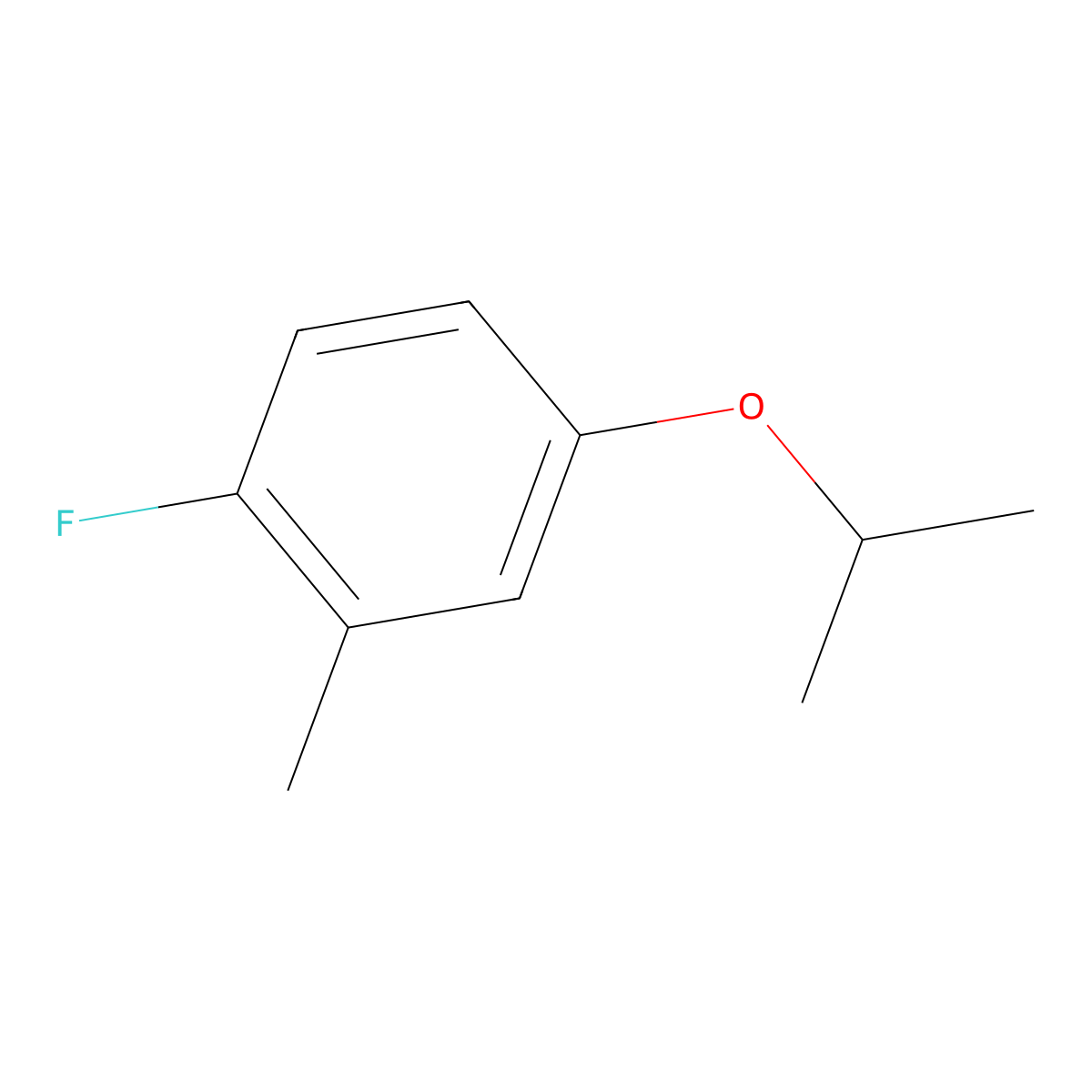 1-Fluoro-4-isopropoxy-2-methylbenzene molecular structure, CAS 798563-62-9