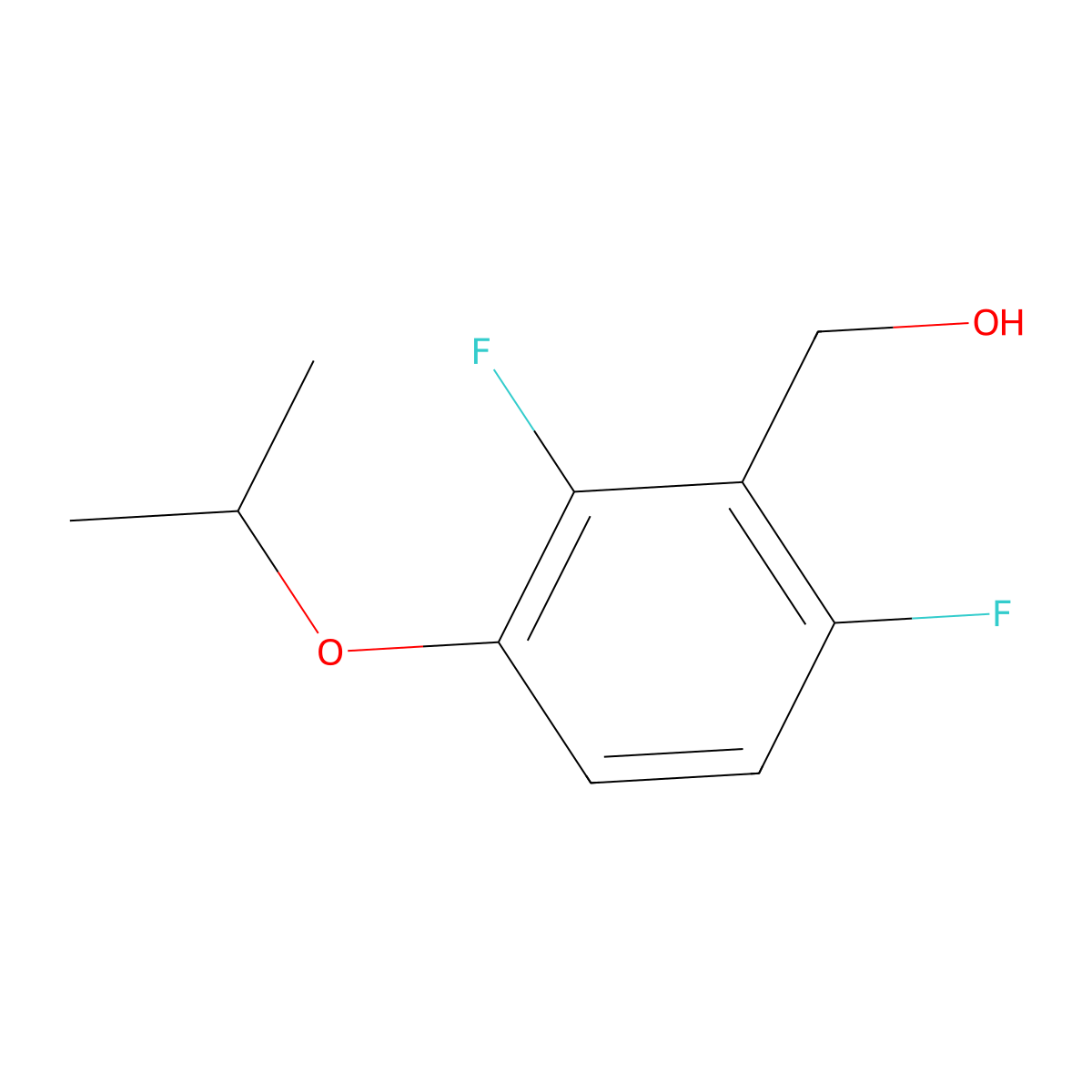 (2,6-Difluoro-3-isopropoxyphenyl)methanol molecular structure, CAS 798564-57-5