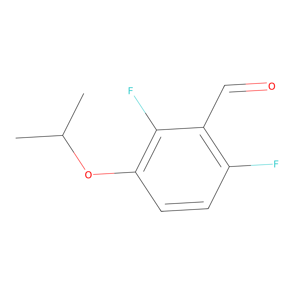 2,6-Difluoro-3-(1-methylethoxy)-benzaldehyde molecular structure, CAS 798564-92-8