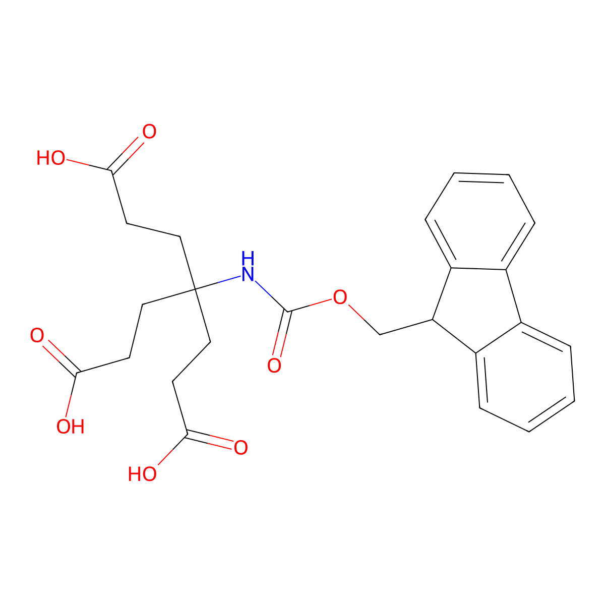 Fmoc aminotriacid molecular structure, CAS 798576-99-5