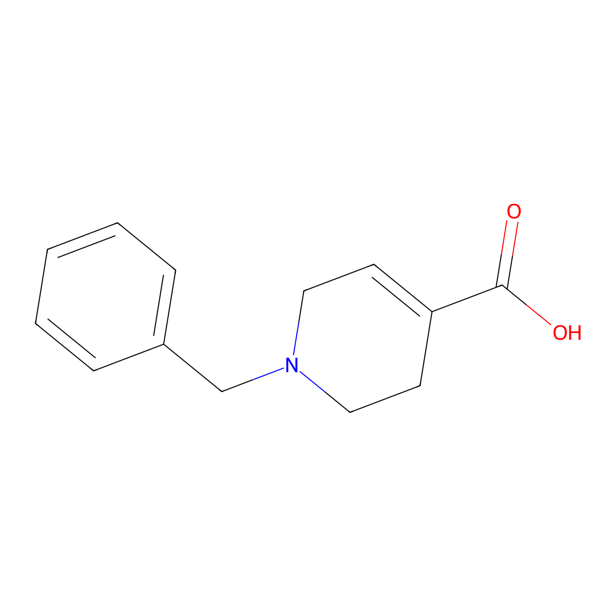 1-Benzyl-1,2,3,6-tetrahydropyridine-4-carboxylic acid molecular structure, CAS 79858-48-3