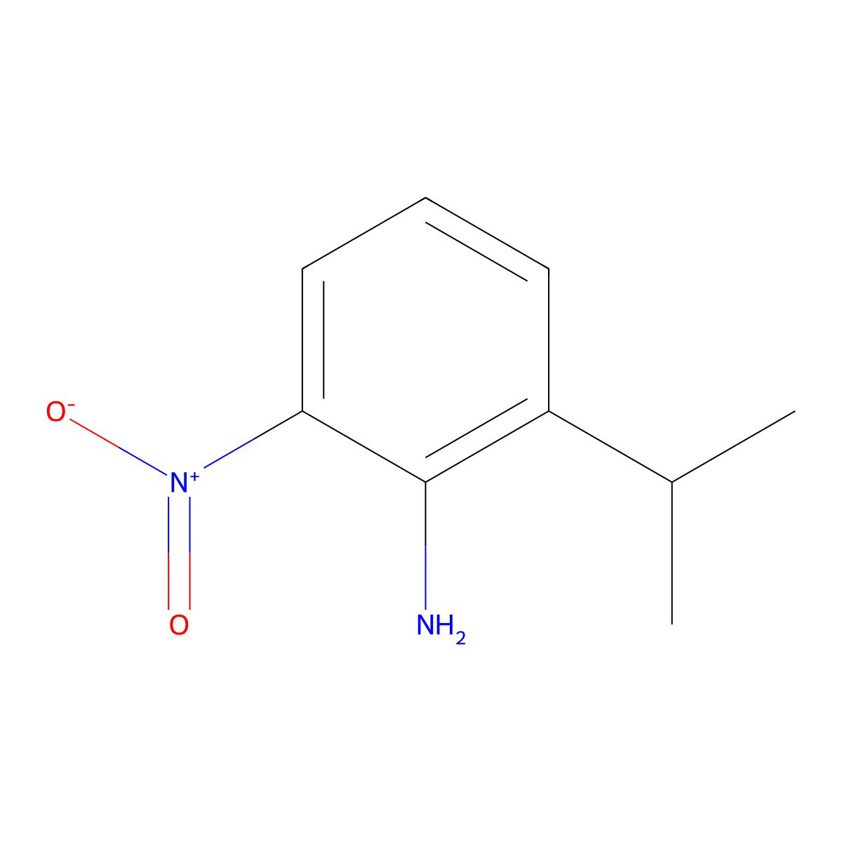 2-Isopropyl-6-nitroaniline molecular structure, CAS 79858-67-6