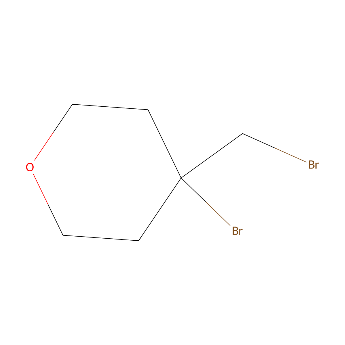 4-Bromo-4-(bromomethyl)oxane molecular structure, CAS 79862-93-4