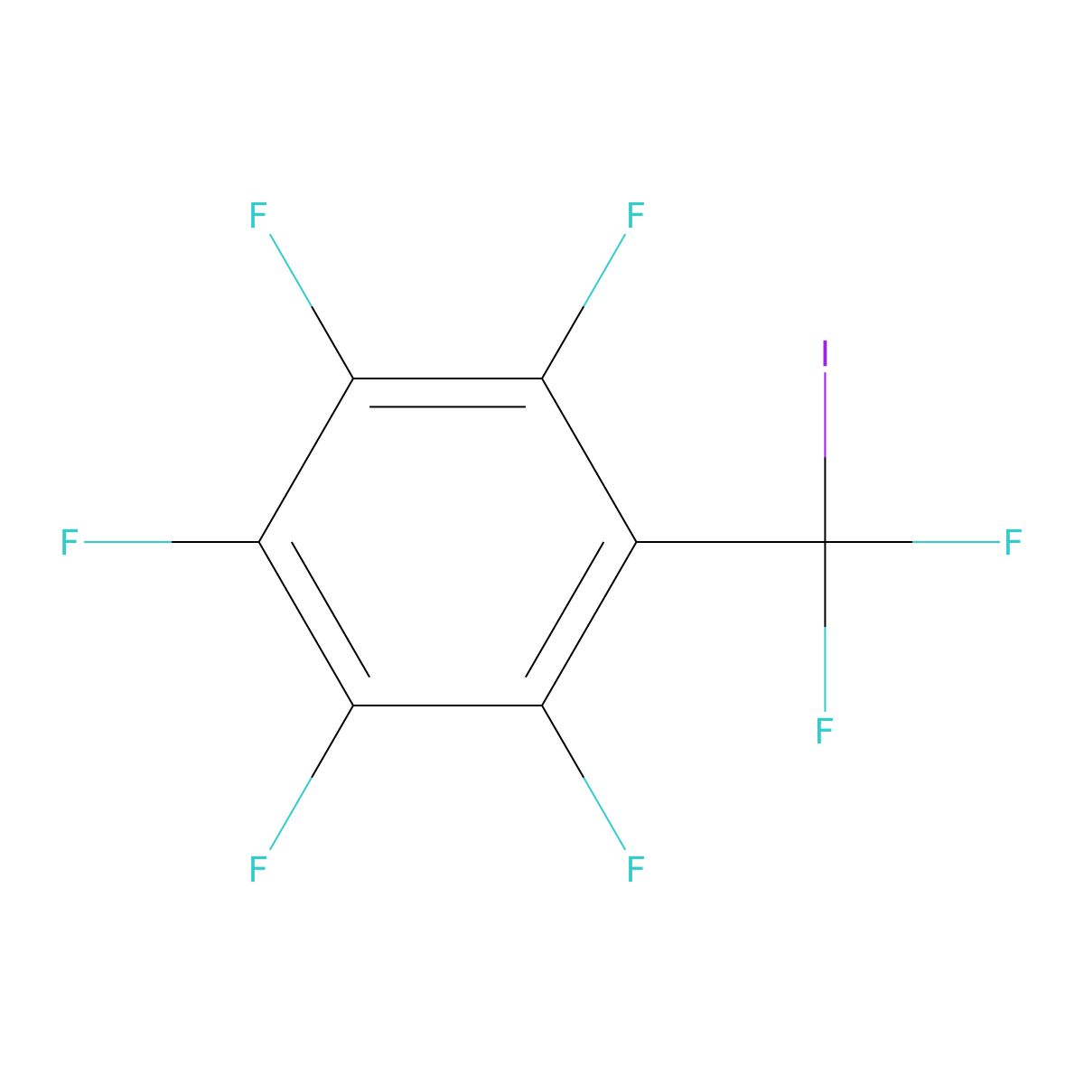 Heptafluorobenzyl iodide molecular structure, CAS 79865-03-5