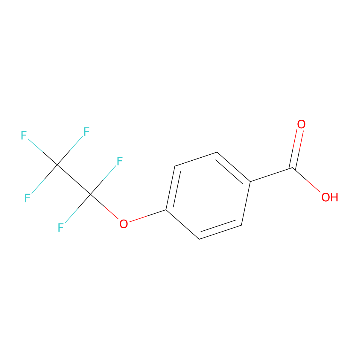 4-(Pentafluoroethoxy)benzoic acid molecular structure, CAS 79865-59-1