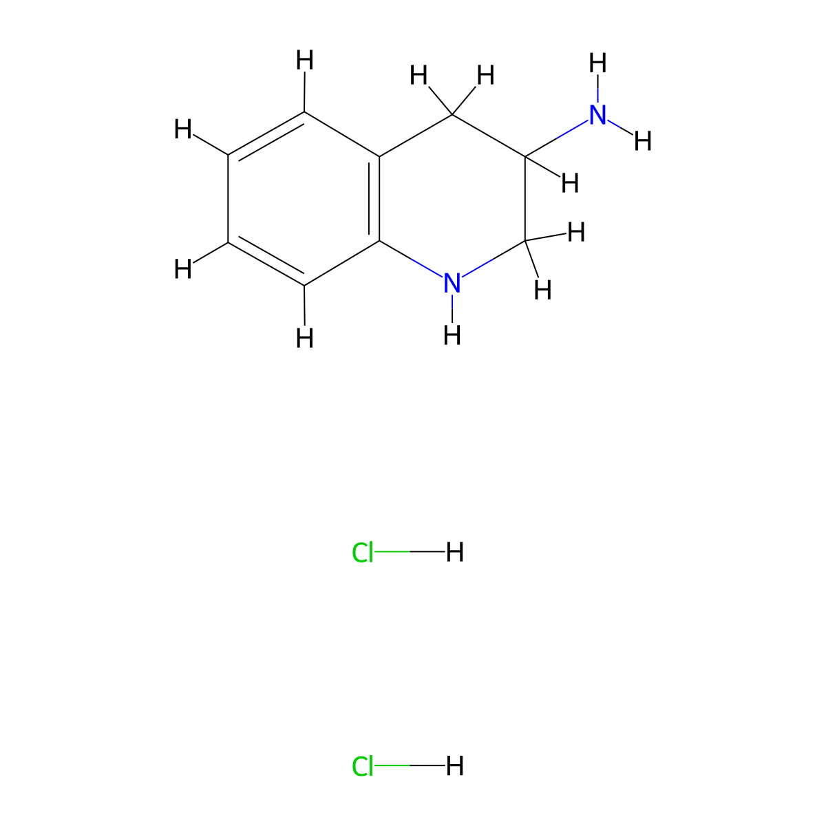 1,2,3,4-Tetrahydroquinolin-3-amine dihydrochloride molecular structure, CAS 79867-97-3