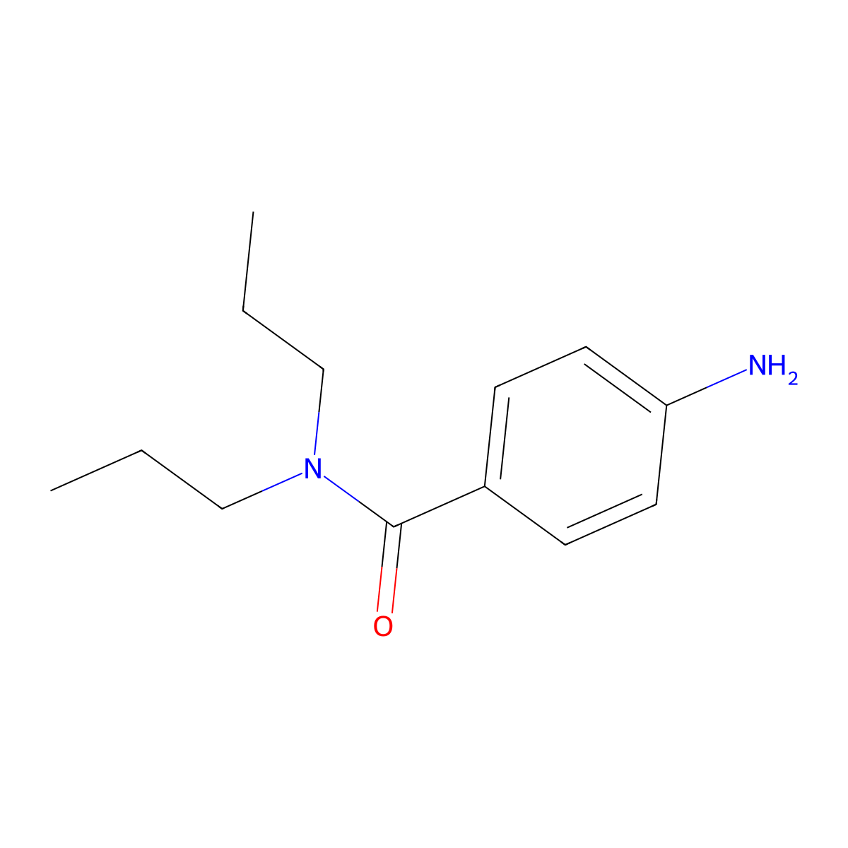 4-Amino-N,N-dipropylbenzamide molecular structure, CAS 79868-19-2