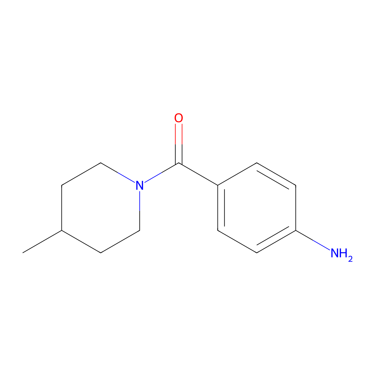 4-(4-Methylpiperidine-1-carbonyl)aniline molecular structure, CAS 79868-20-5