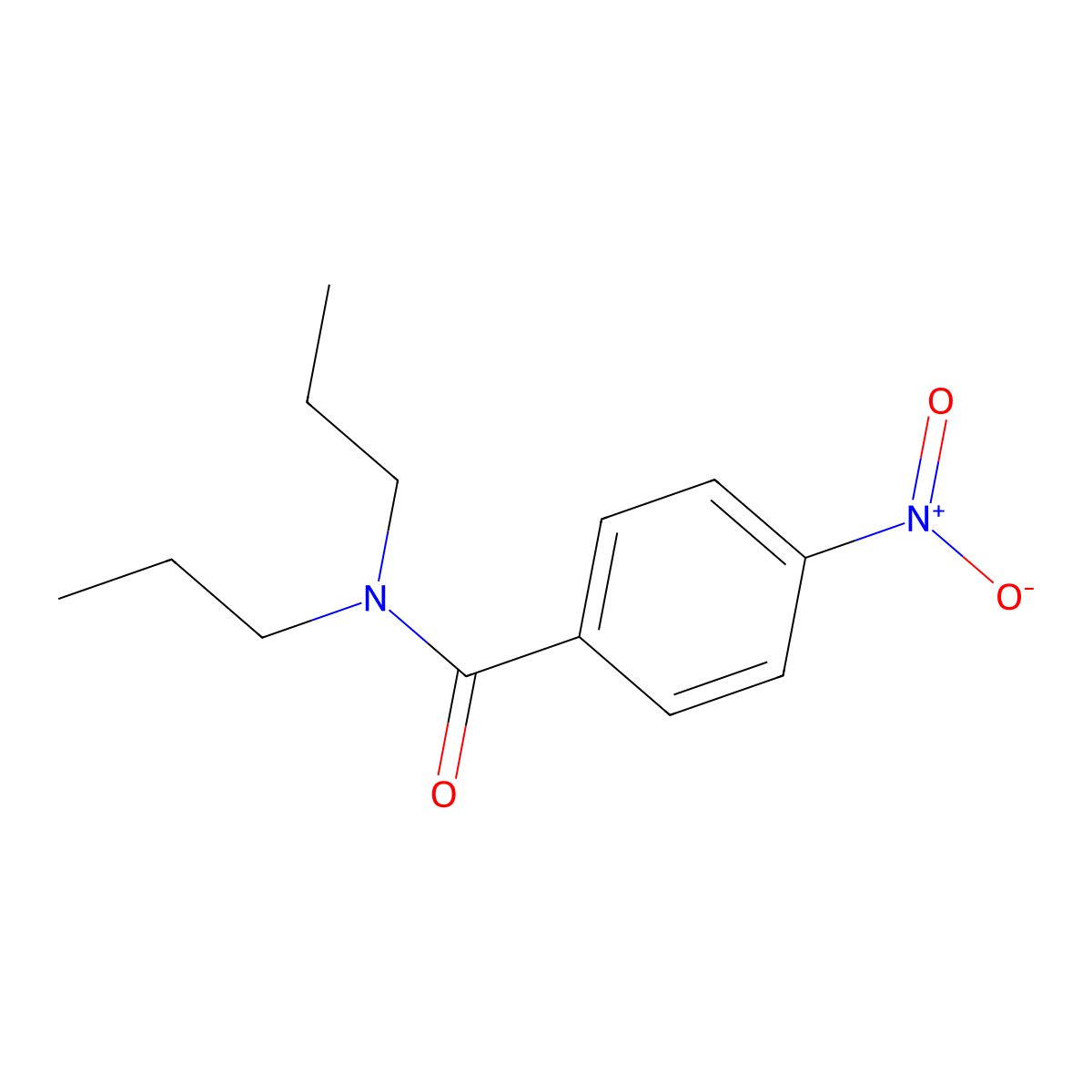 4-nitro-N,N-dipropylbenzamide molecular structure, CAS 79868-22-7
