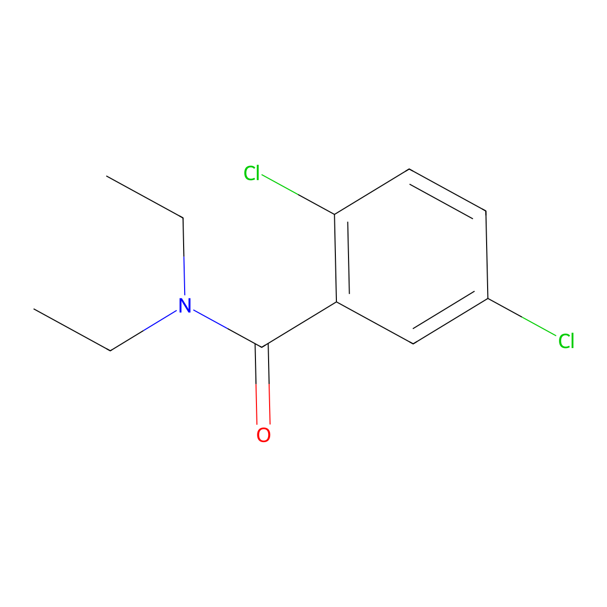 2,5-dichloro-N,N-diethylbenzamide molecular structure, CAS 79868-32-9