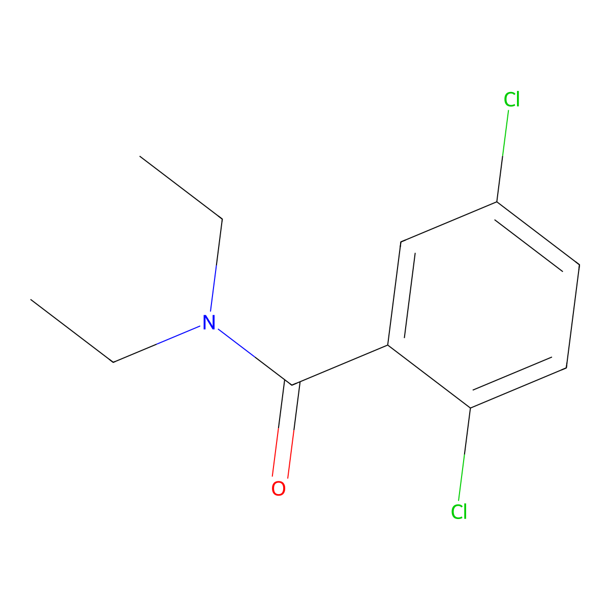 2,5-dichloro-N,N-diethylbenzamide molecular structure, CAS 79868-32-9