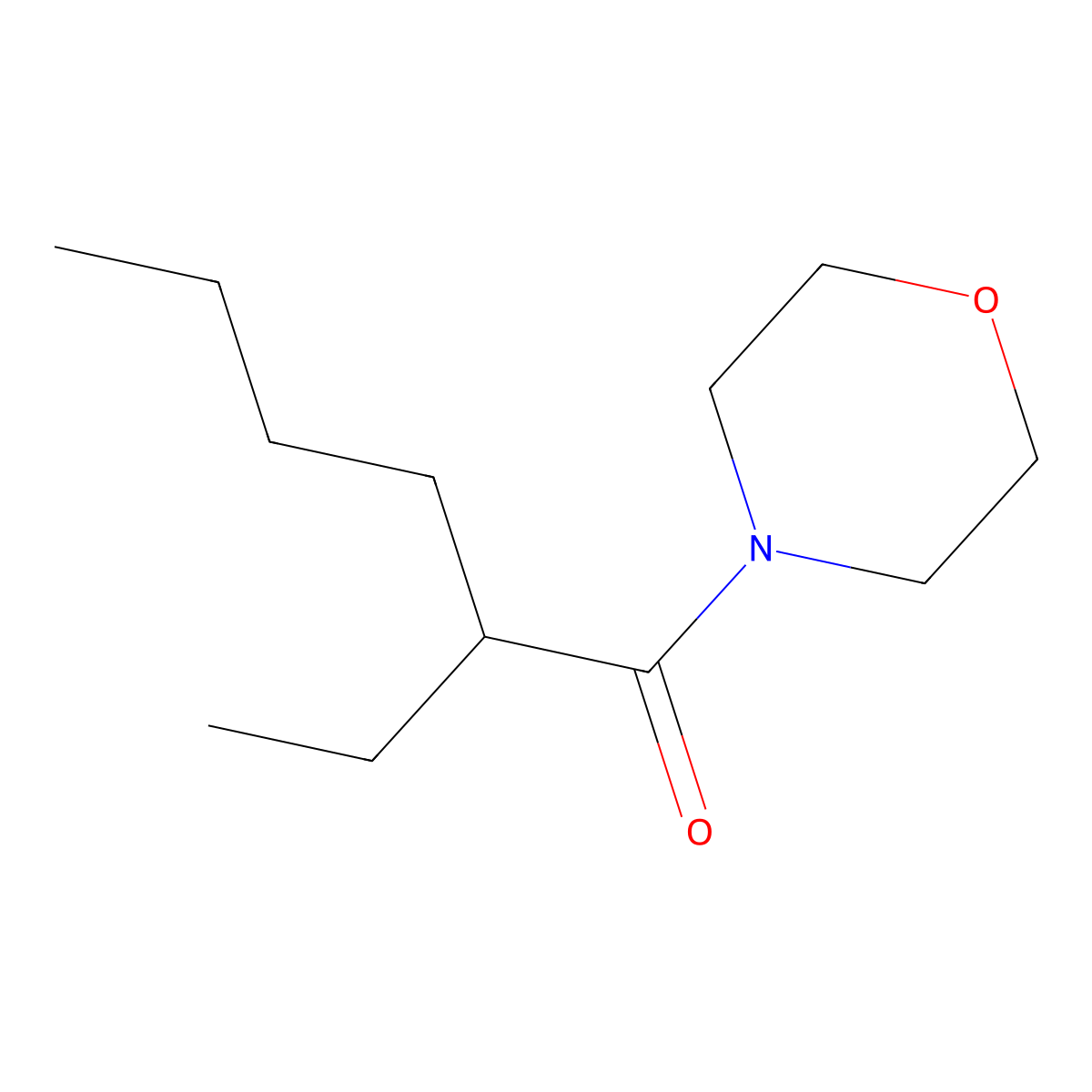 2-Ethyl-1-(4-morpholinyl)-1-hexanone molecular structure, CAS 79868-48-7