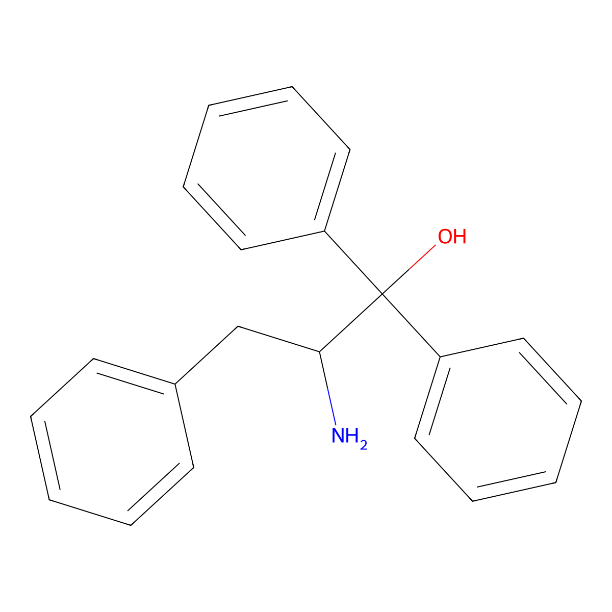 (S)-(-)-2-Amino-1,1,3-triphenyl-1-propanol molecular structure, CAS 79868-78-3