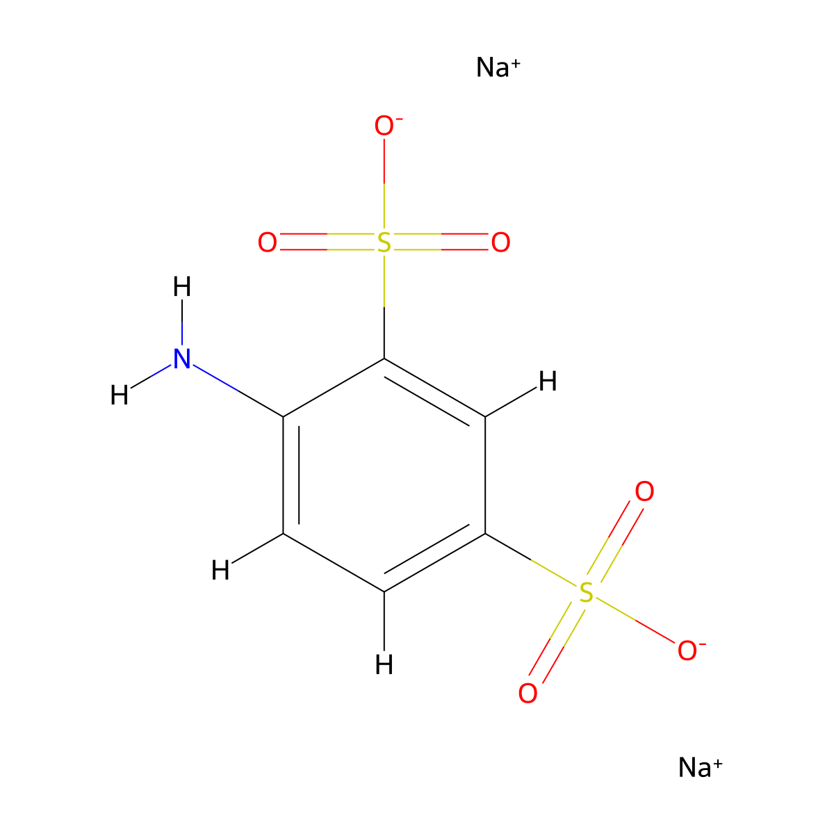 1,3-Benzenedisulfonic acid, 4-amino-, sodium salt molecular structure, CAS 79873-41-9