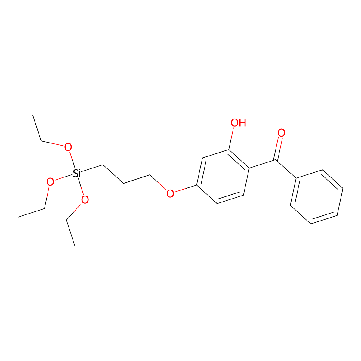 2-Hydroxy-4-(3-triethoxysilylpropoxy)diphenyl ketone molecular structure, CAS 79876-59-8