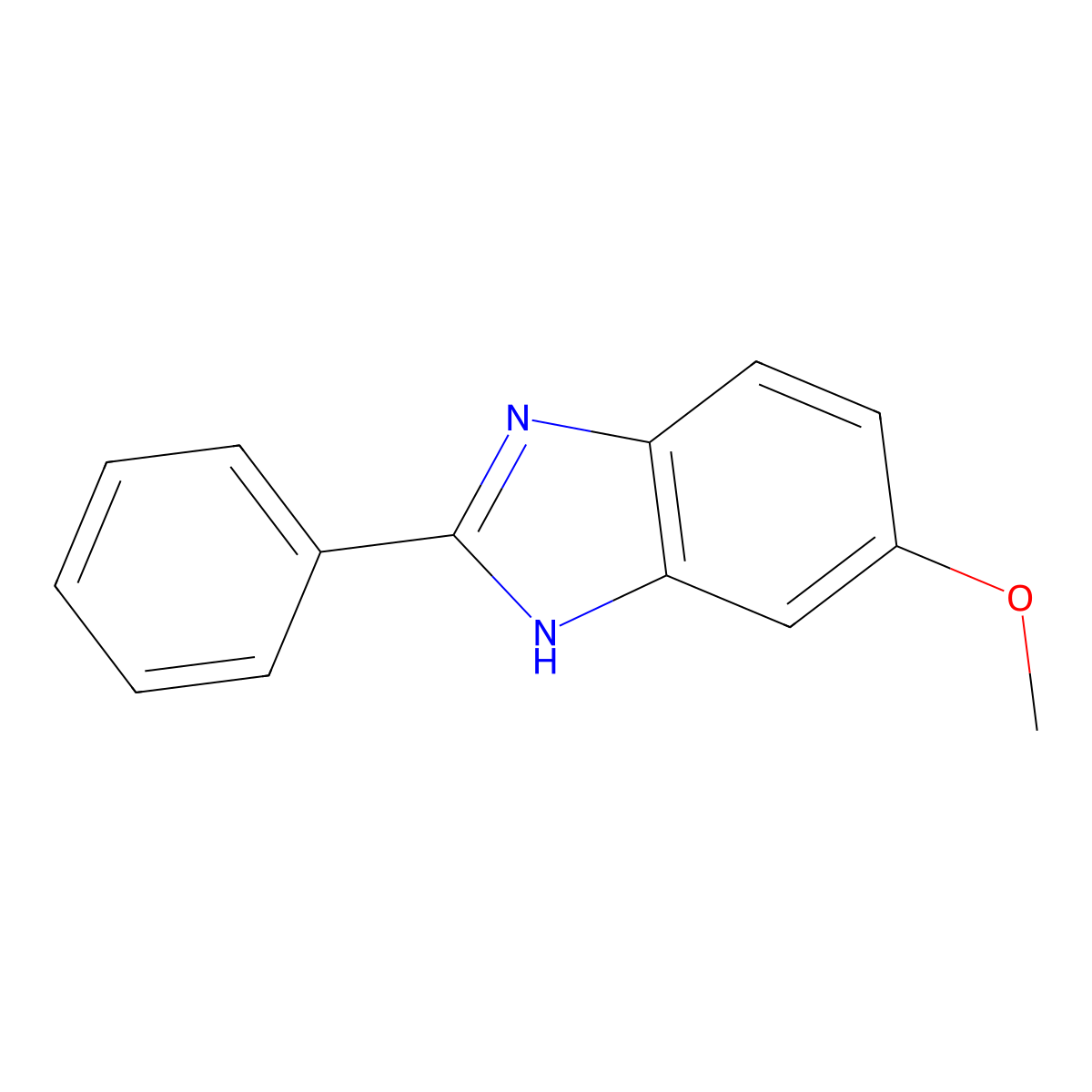 5-methoxy-2-phenyl-1H-benzimidazole molecular structure, CAS 79877-53-5