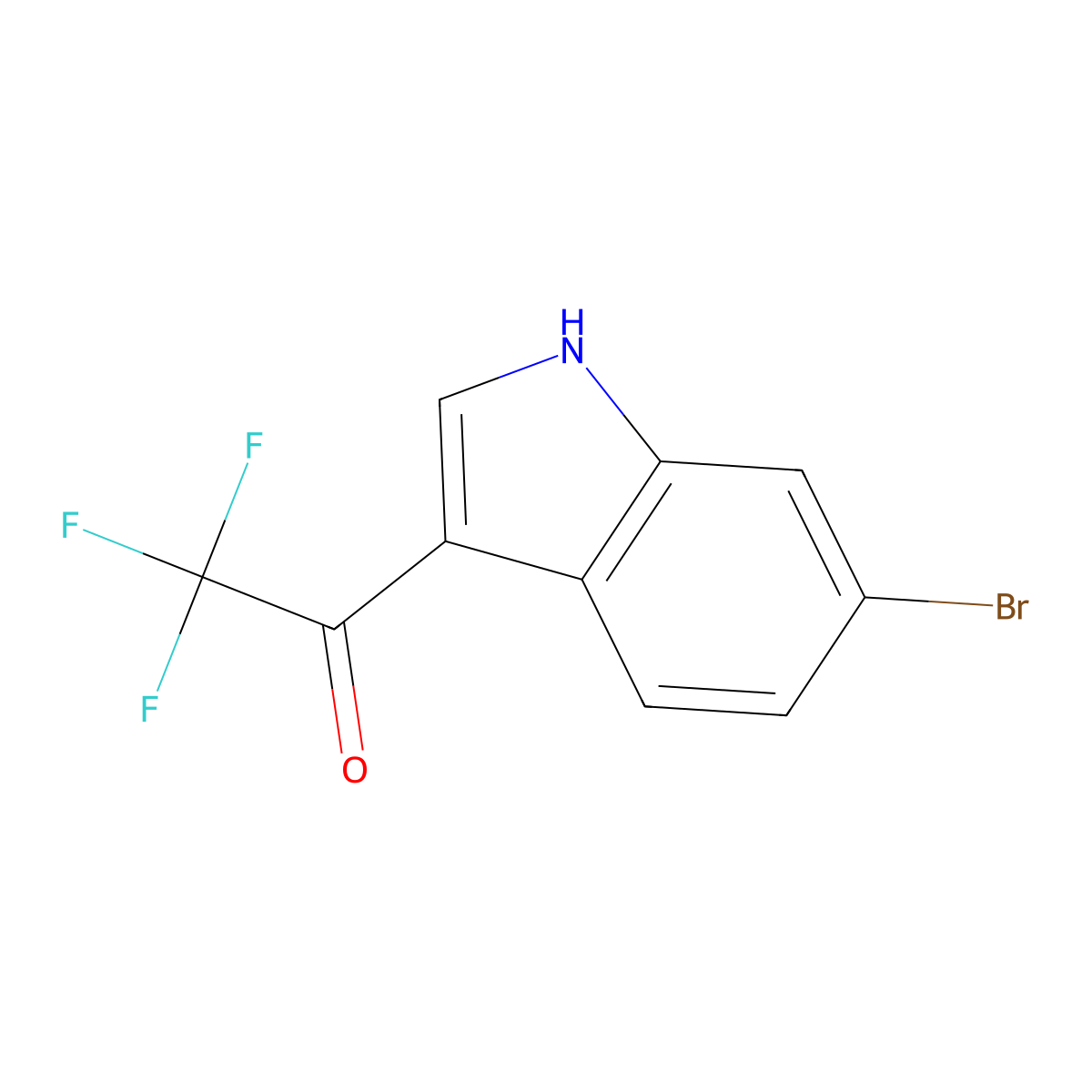1-(6-bromo-1H-indol-3-yl)-2,2,2-trifluoroethanone molecular structure, CAS 79878-02-7