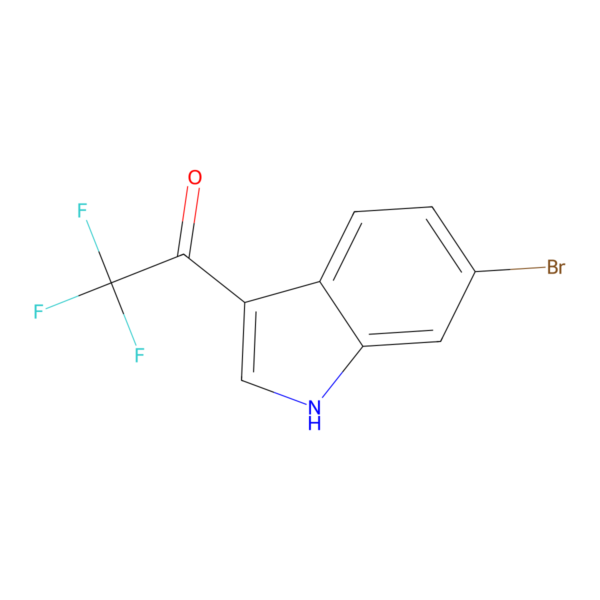 1-(6-bromo-1H-indol-3-yl)-2,2,2-trifluoroethanone molecular structure, CAS 79878-02-7