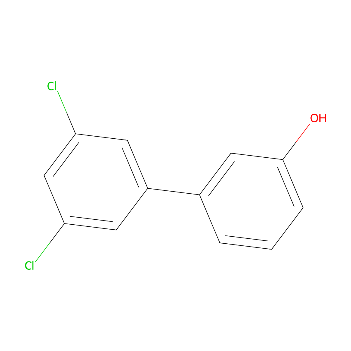 (1,1'-Biphenyl)-3-ol, 3',5'-dichloro- molecular structure, CAS 79881-34-8