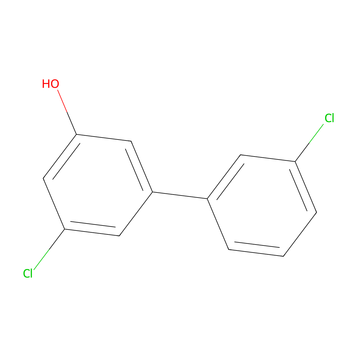3-Chloro-5-(3-chlorophenyl)phenol molecular structure, CAS 79881-37-1