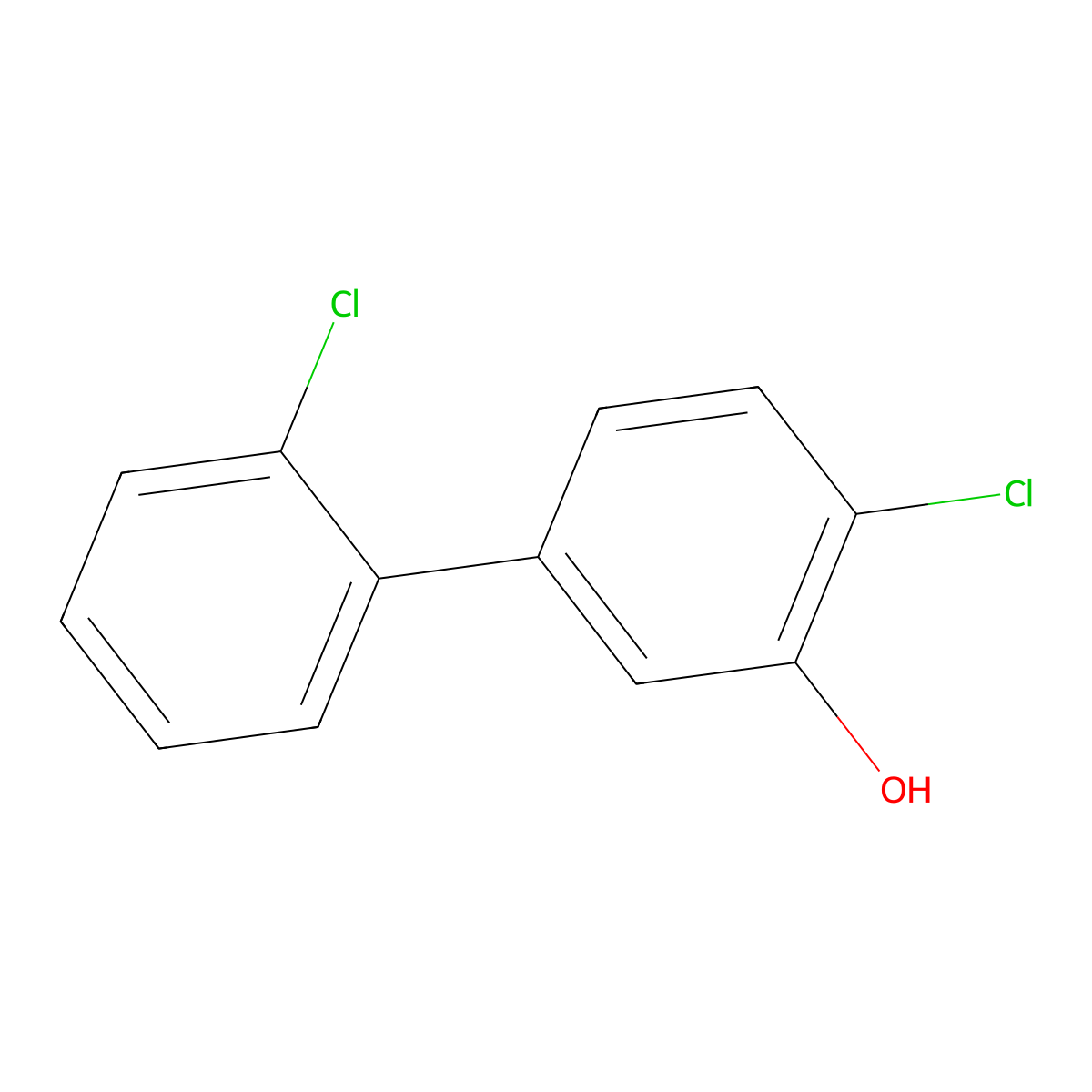 (1,1'-Biphenyl)-3-ol, 2',4-dichloro- molecular structure, CAS 79881-39-3