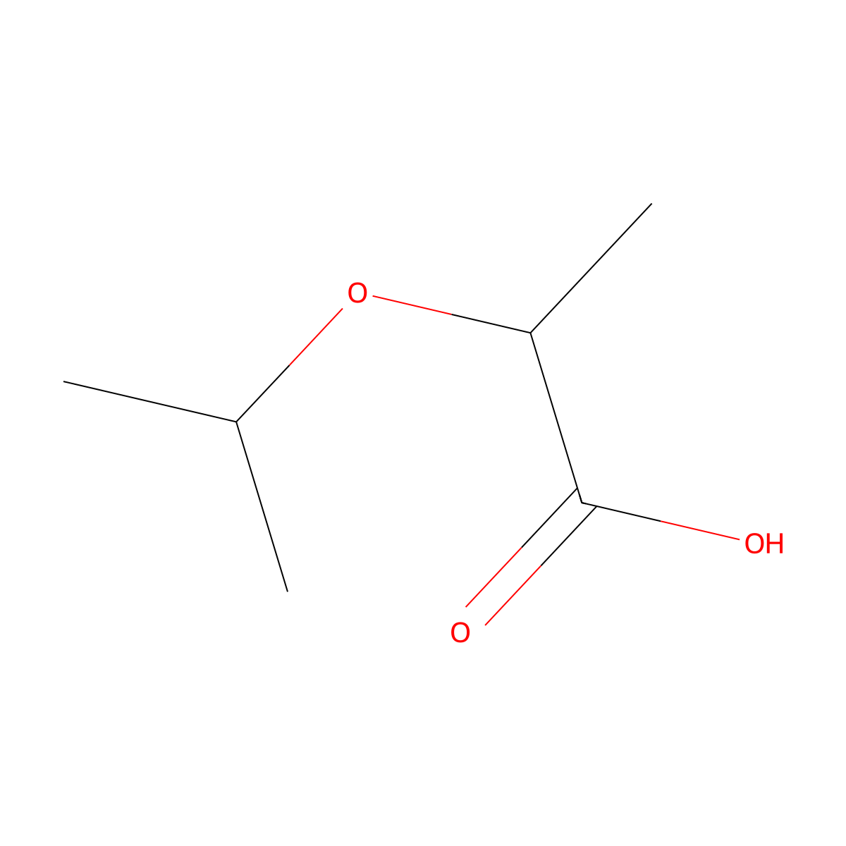 2-Isopropoxypropanoic acid molecular structure, CAS 79885-46-4
