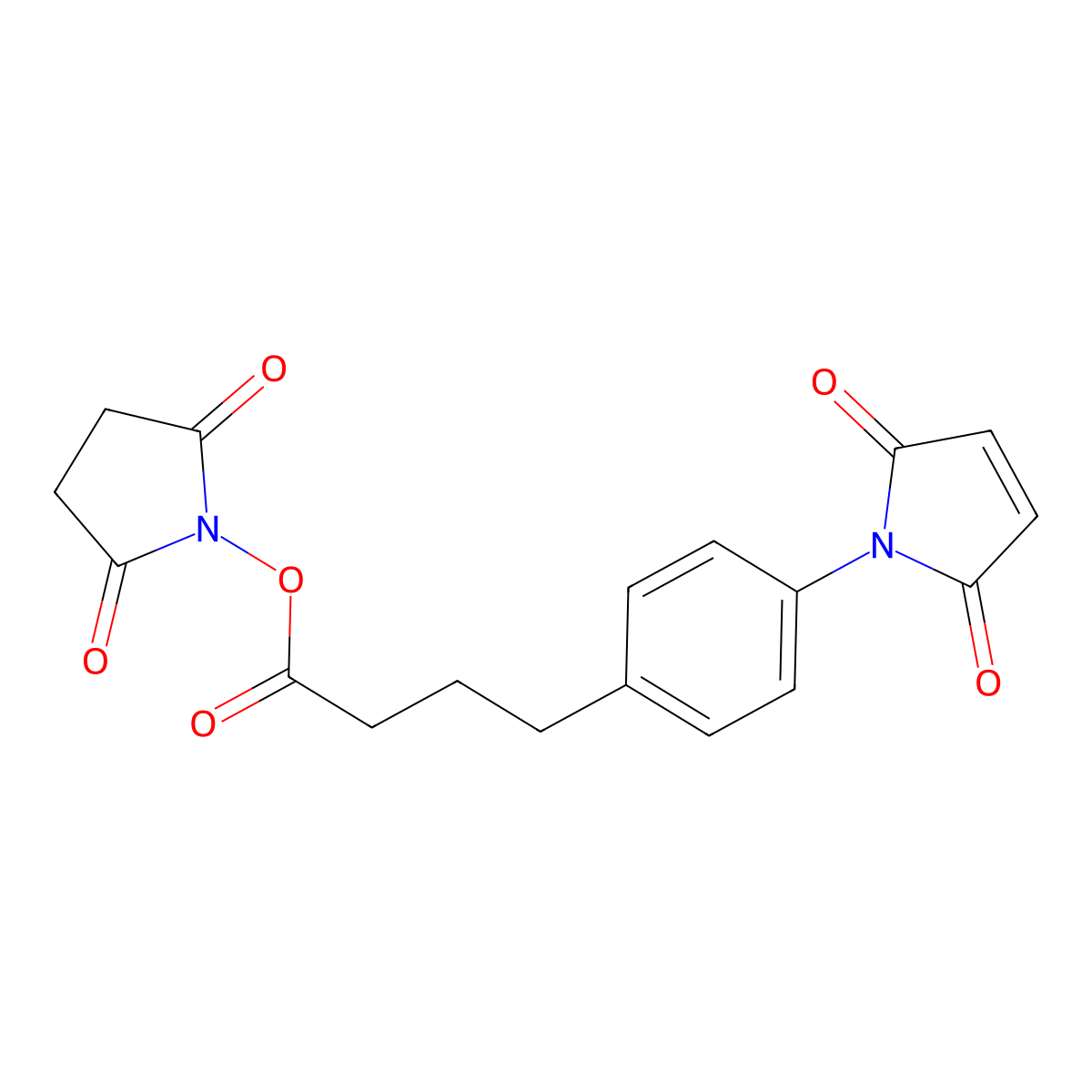 Succinimidyl 4-(4-maleimidophenyl)butyrate molecular structure, CAS 79886-55-8
