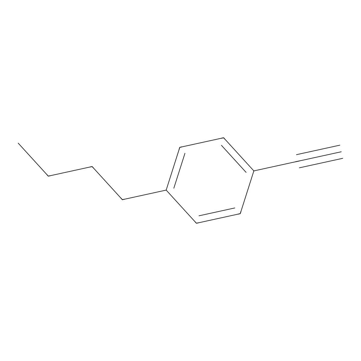 1-Butyl-4-ethynylbenzene molecular structure, CAS 79887-09-5