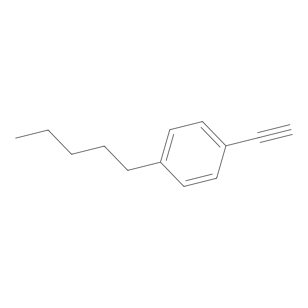 1-Ethynyl-4-pentylbenzene molecular structure, CAS 79887-10-8