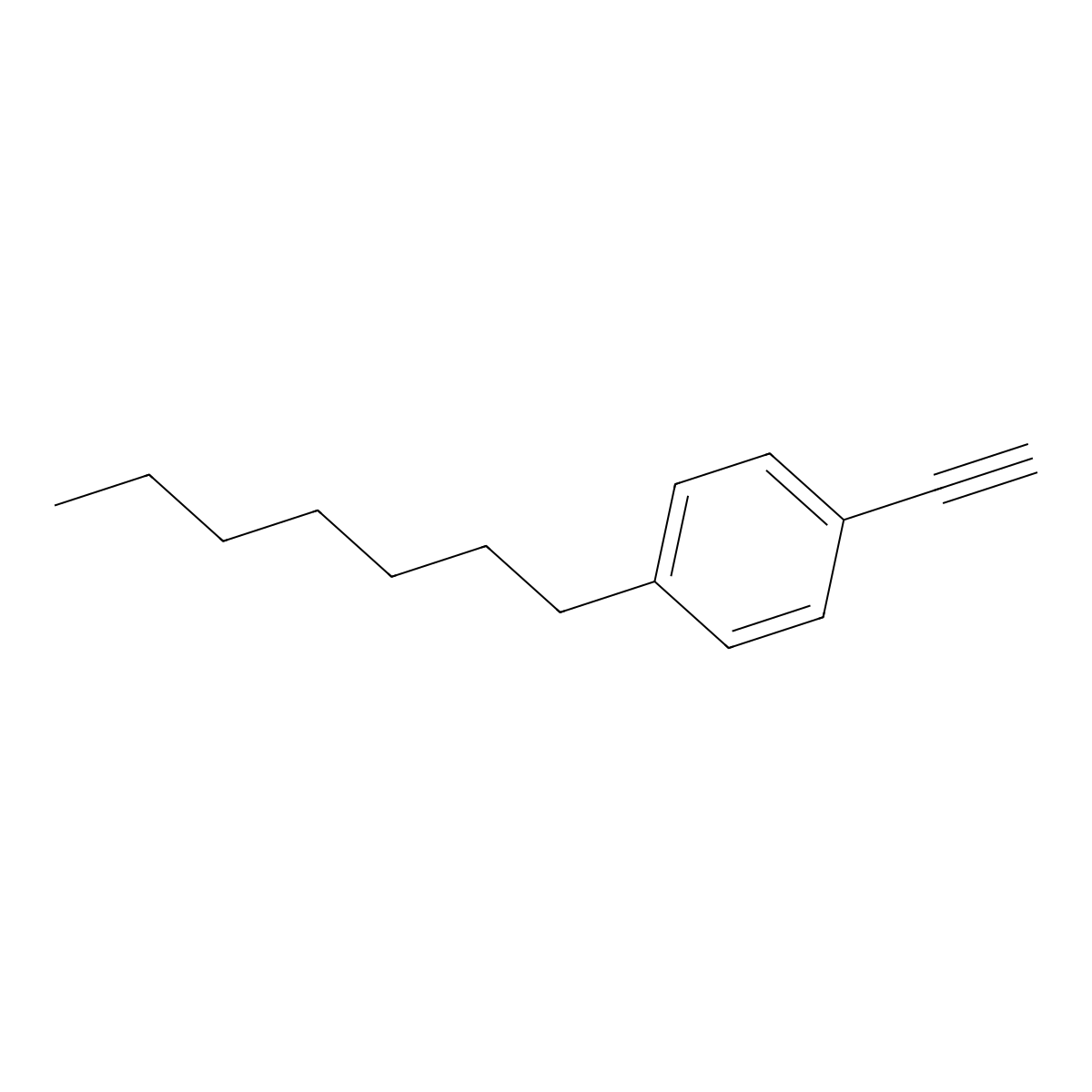 1-Ethynyl-4-heptylbenzene molecular structure, CAS 79887-12-0