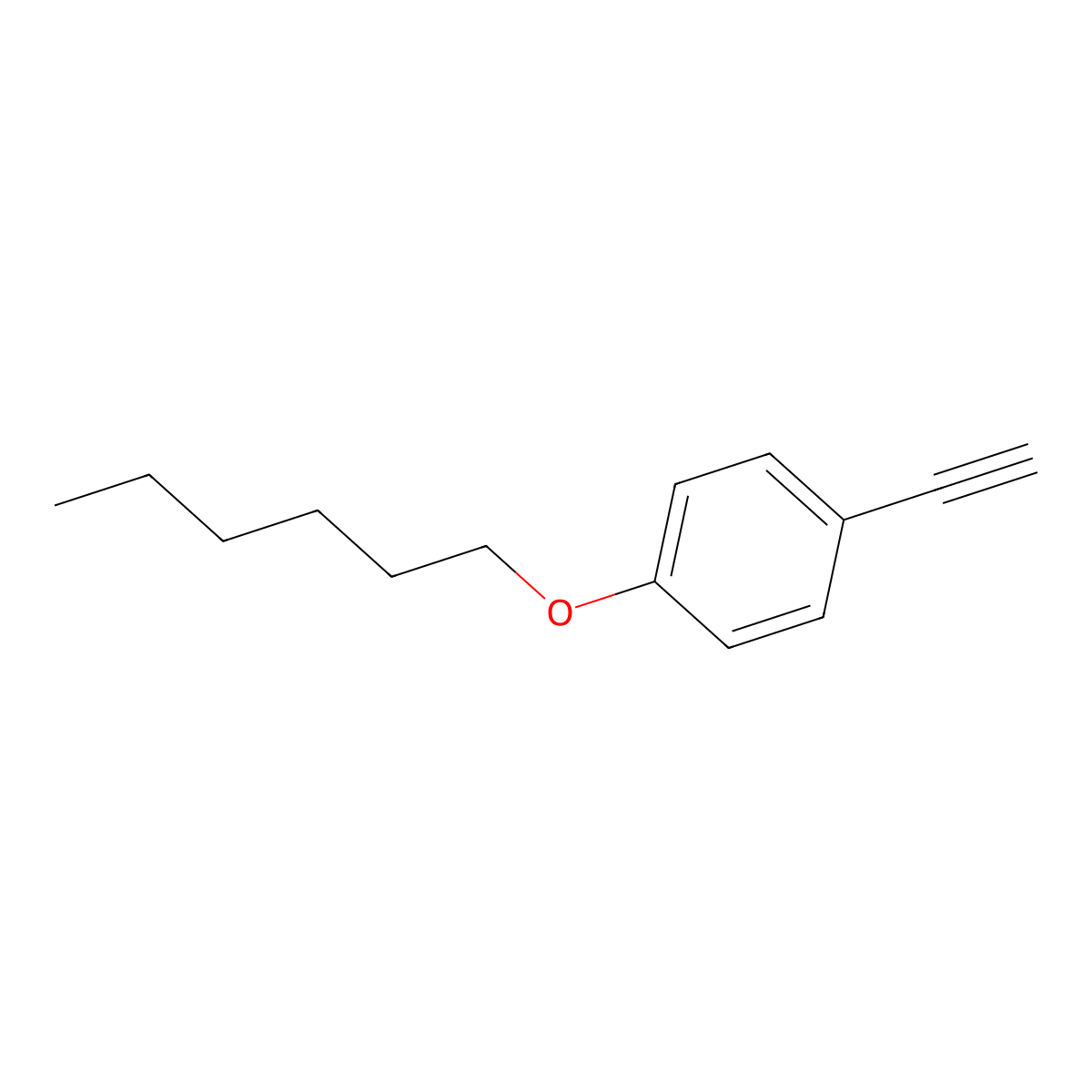 1-Ethynyl-4-(hexyloxy)benzene molecular structure, CAS 79887-17-5