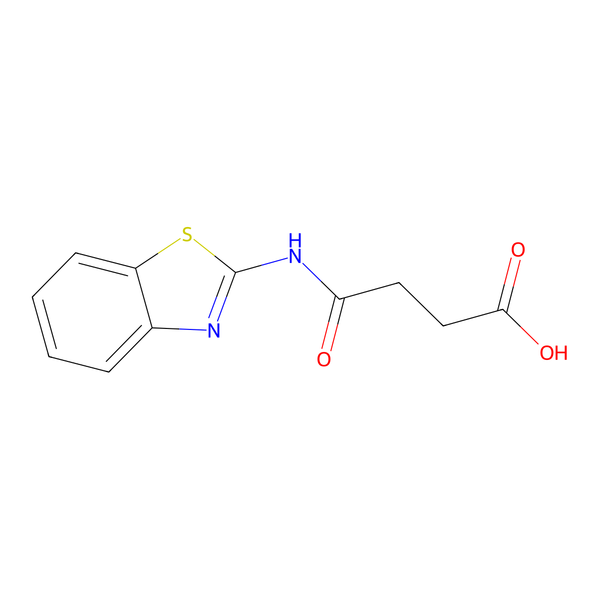 N-Benzothiazol-2-yl-succinamic acid molecular structure, CAS 79888-43-0
