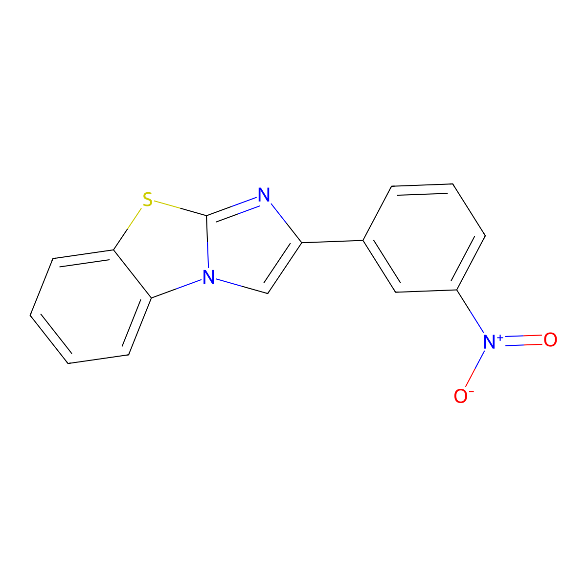 2-(3-Nitrophenyl)imidazo(2,1-B)(1,3)benzothiazole molecular structure, CAS 79889-59-1