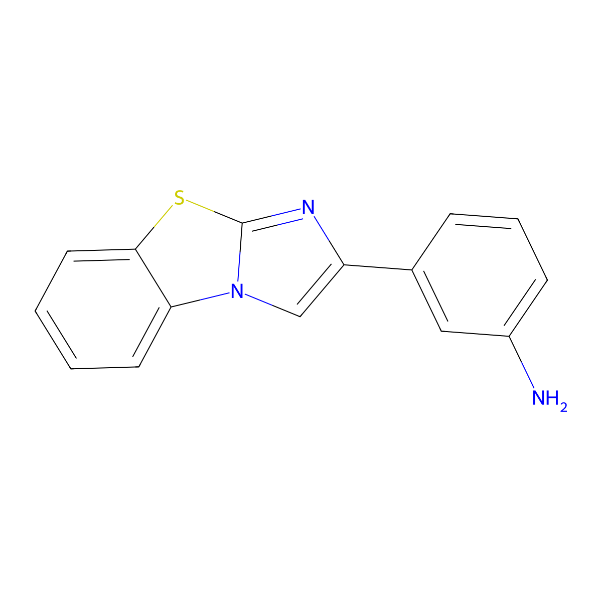 3-Imidazo[2,1-b][1,3]benzothiazol-2-ylaniline molecular structure, CAS 79890-07-6