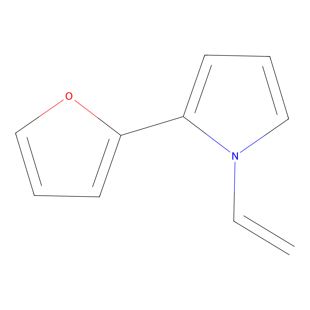 1H-Pyrrole, 1-ethenyl-2-(2-furanyl)- molecular structure, CAS 79892-12-9