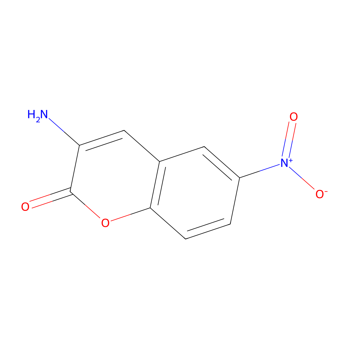 3-Amino-6-(hydroxy(oxido)amino)-2H-chromen-2-one molecular structure, CAS 79892-85-6