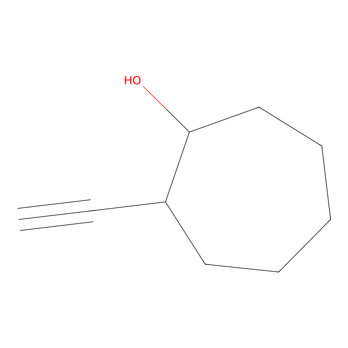 2-Ethynylcycloheptan-1-ol molecular structure, CAS 79894-69-2