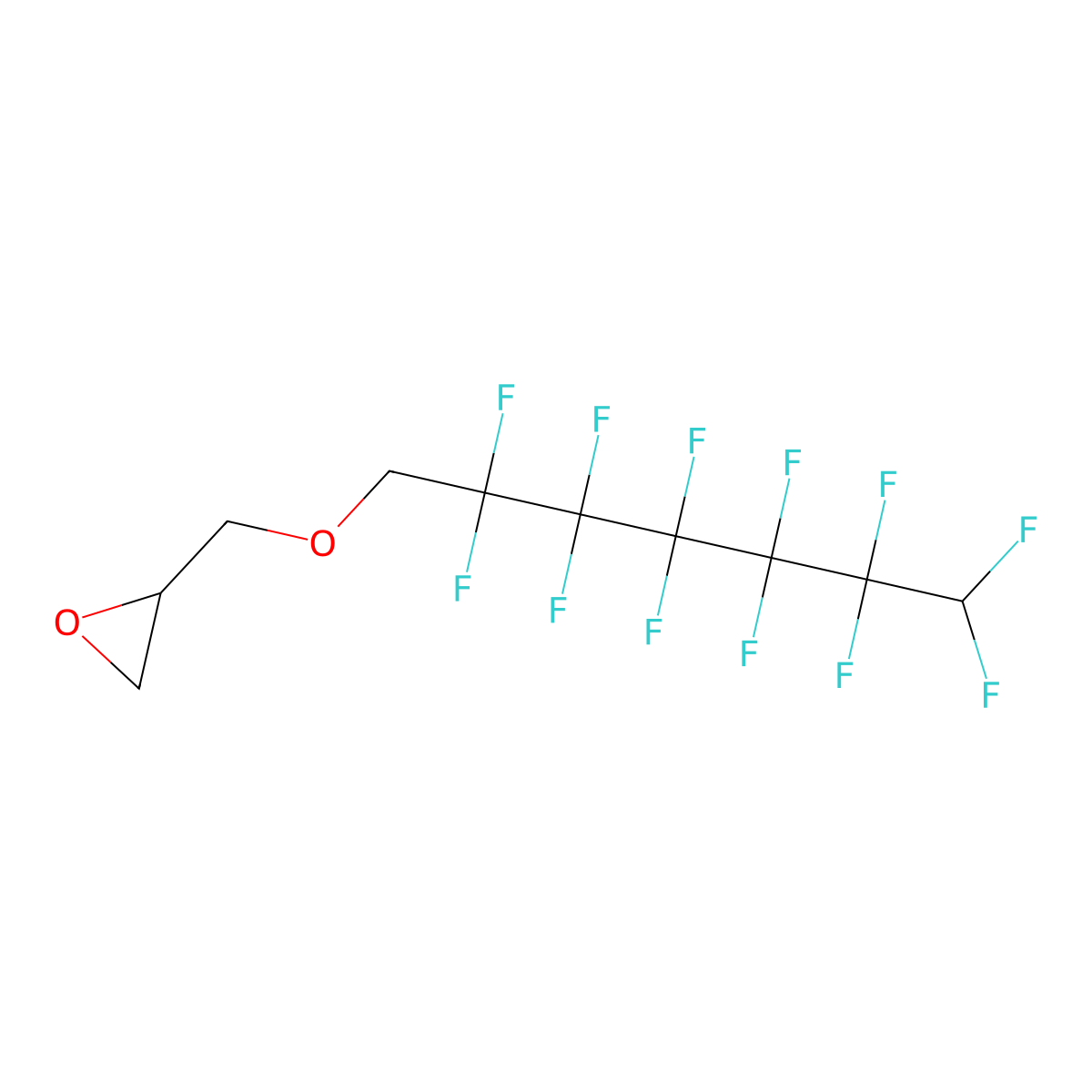 2-(2,2,3,3,4,4,5,5,6,6,7,7-Dodecafluoroheptoxymethyl)oxirane molecular structure, CAS 799-34-8