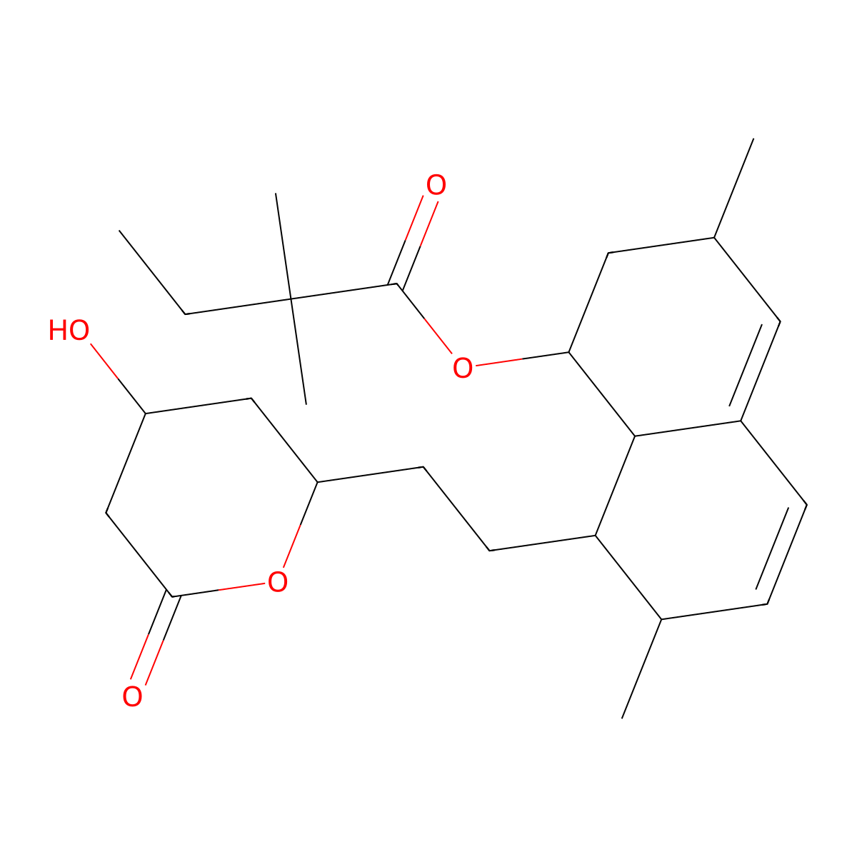 Simvastatin molecular structure, CAS 79902-63-9