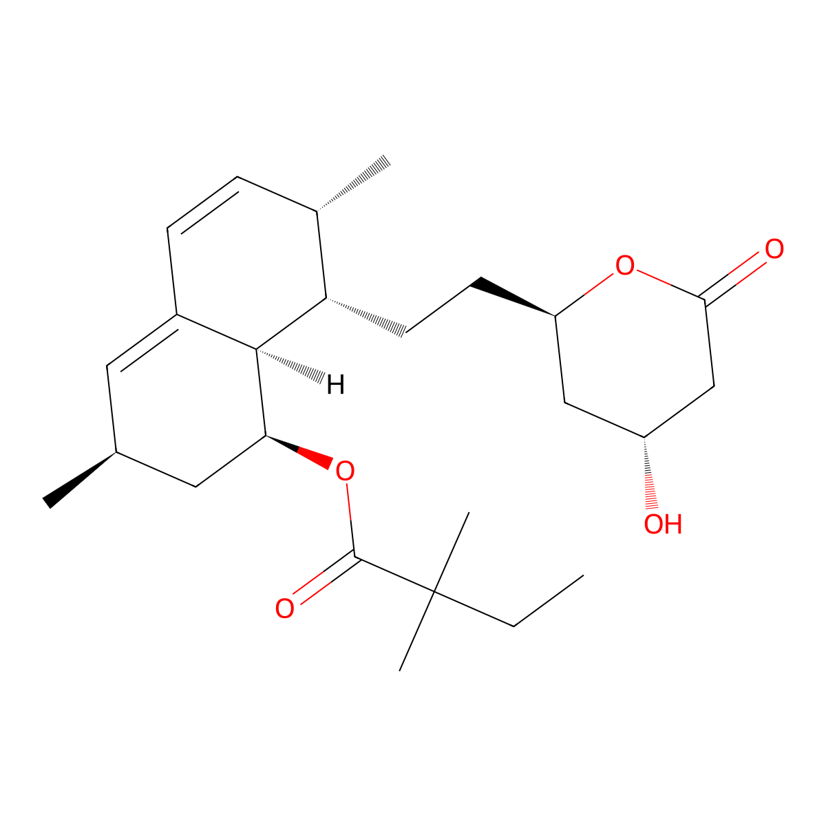 Simvastatin molecular structure, CAS 79902-63-9