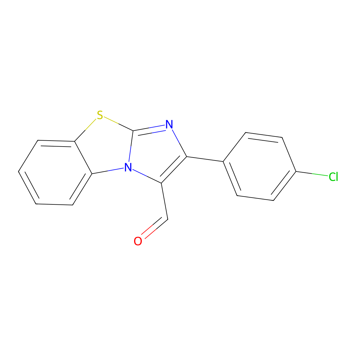 2-(4-Chlorophenyl)benzo[d]imidazo[2,1-b]thiazole-3-carbaldehyde molecular structure, CAS 79902-72-0