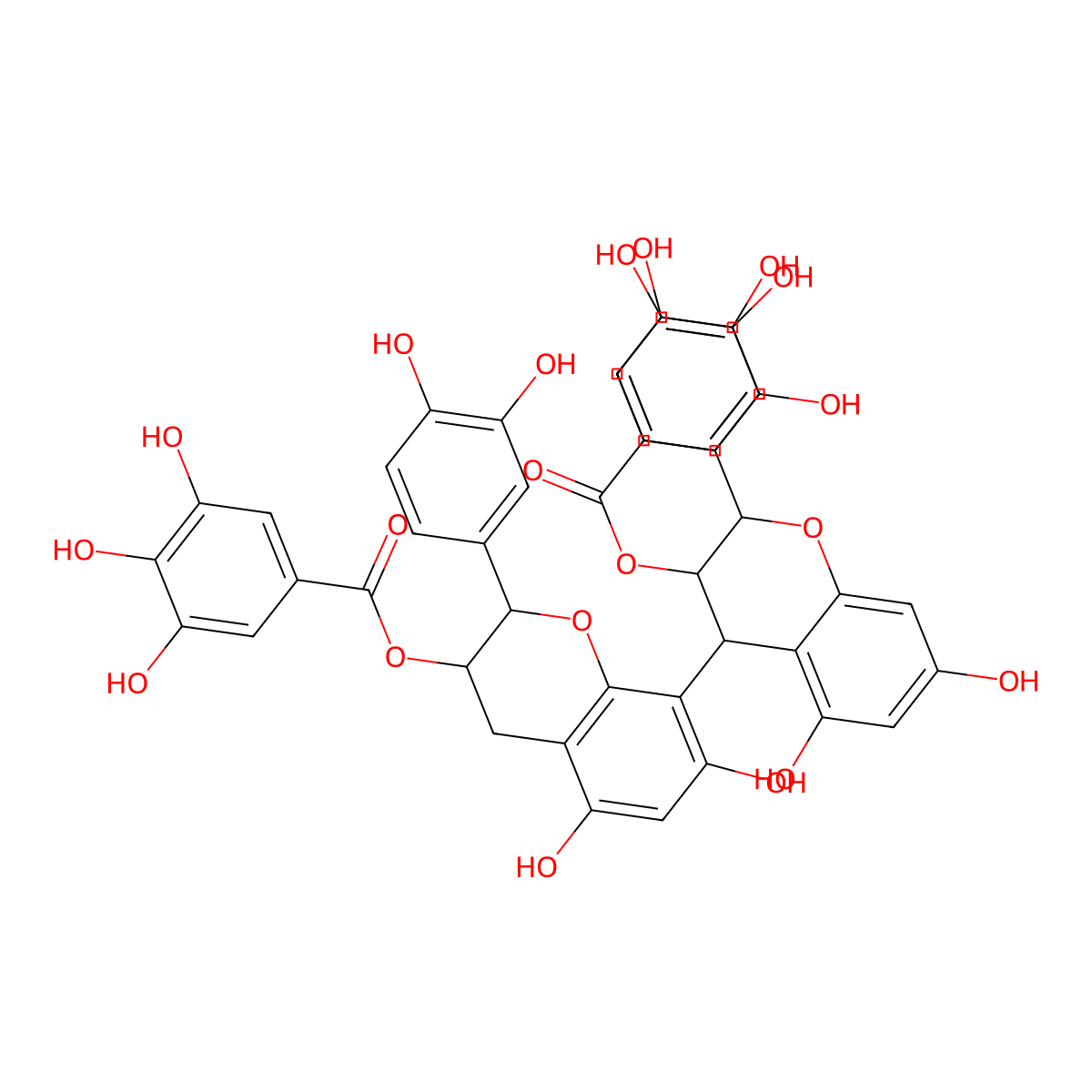 Procyanidin B2 3,3'-di-O-gallate molecular structure, CAS 79907-44-1