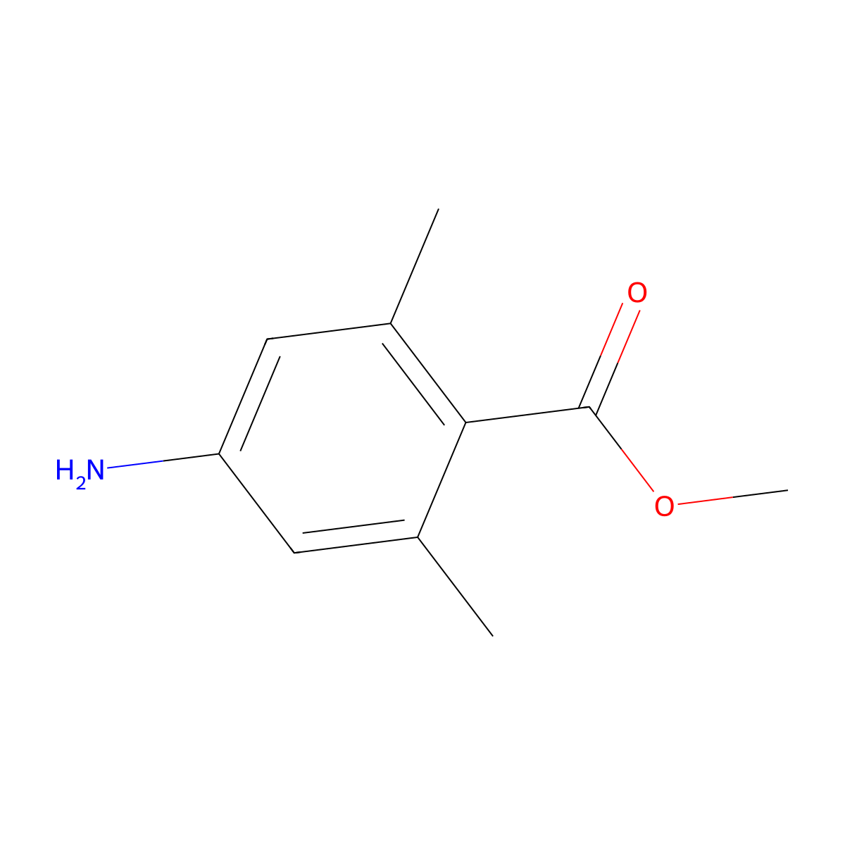 Methyl 4-amino-2,6-dimethylbenzoate molecular structure, CAS 79909-92-5