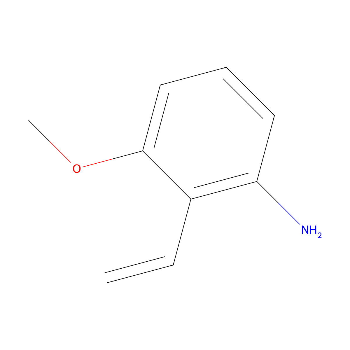 2-Ethenyl-m-anisidine molecular structure, CAS 79909-99-2