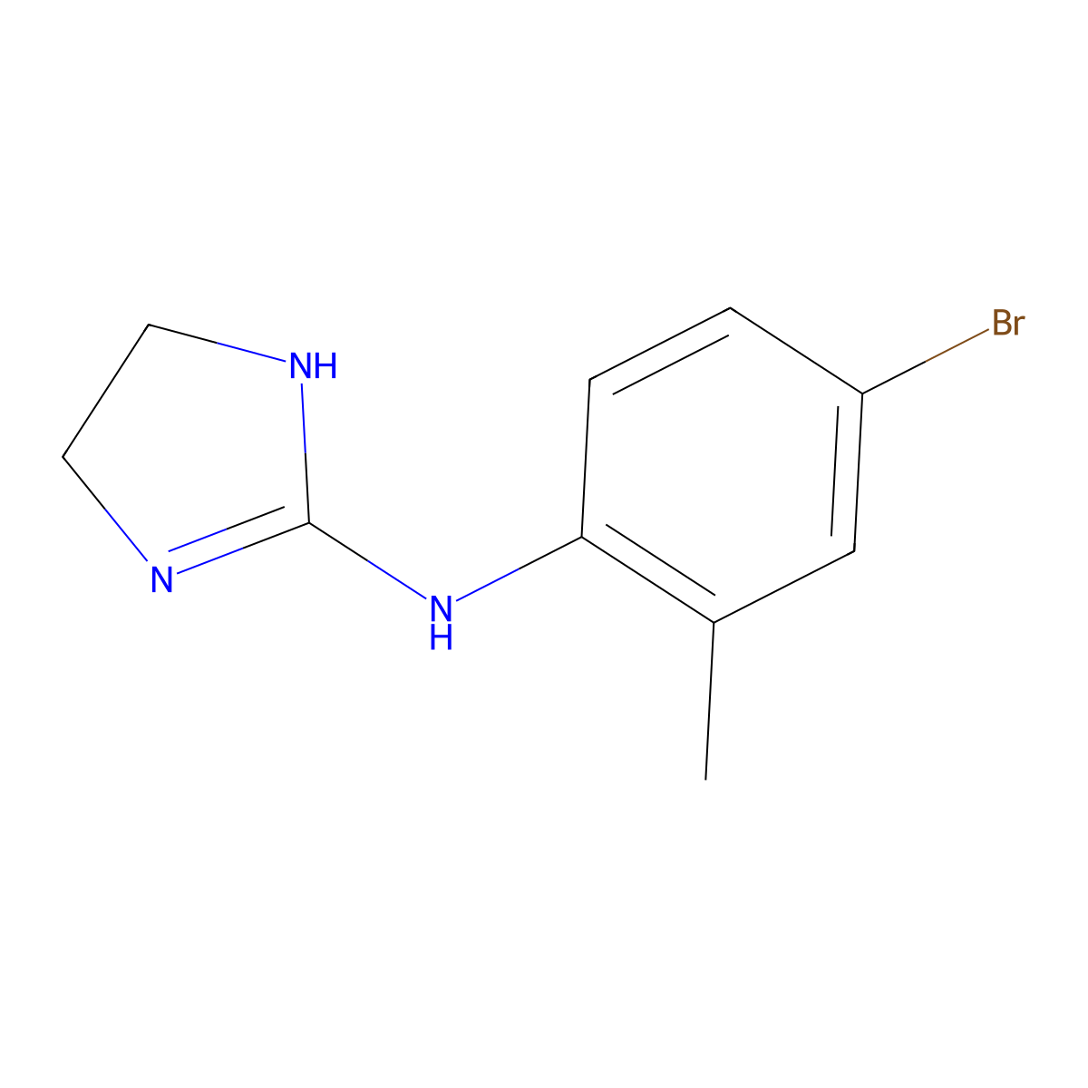N-(4-Bromo-2-methylphenyl)-4,5-dihydro-1H-imidazol-2-amine molecular structure, CAS 79910-06-8