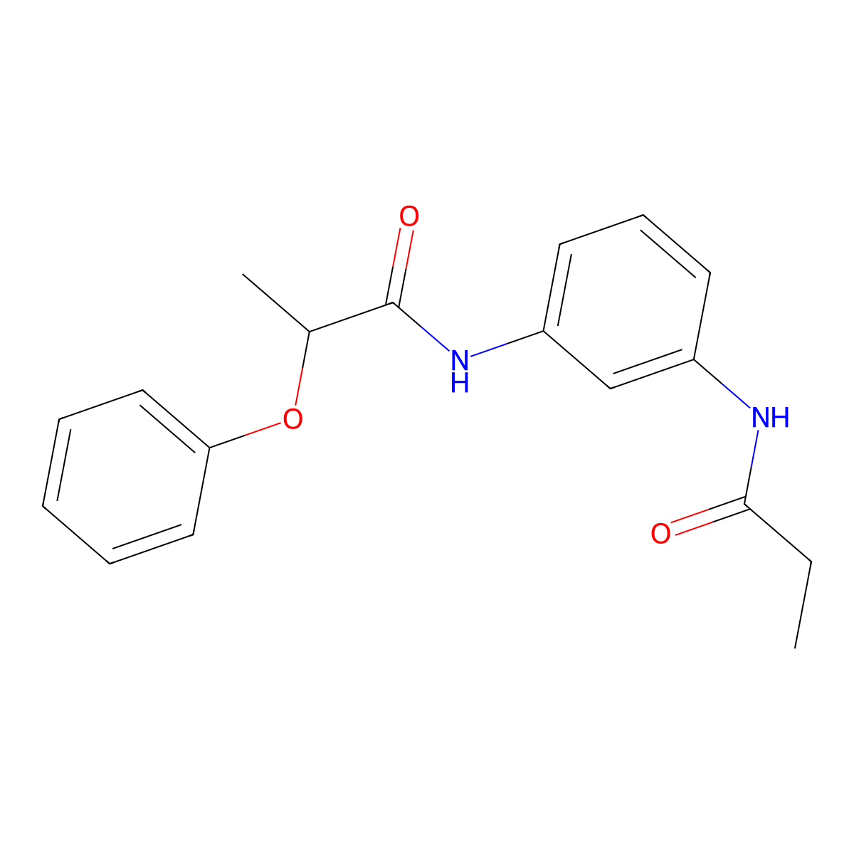 2-phenoxy-N-[3-(propionylamino)phenyl]propanamide molecular structure, CAS 79911-40-3