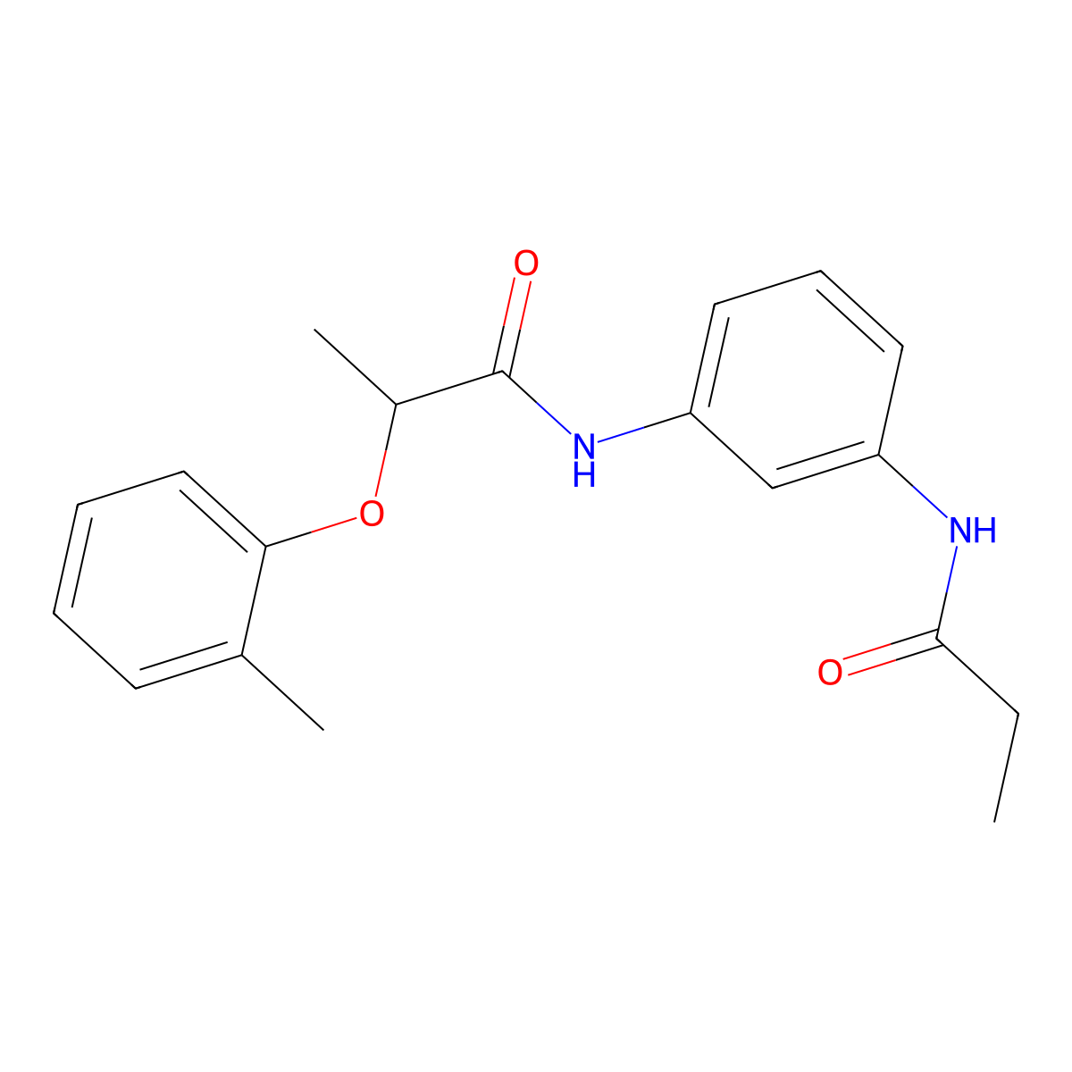 2-(2-methylphenoxy)-N-[3-(propionylamino)phenyl]propanamide molecular structure, CAS 79911-55-0