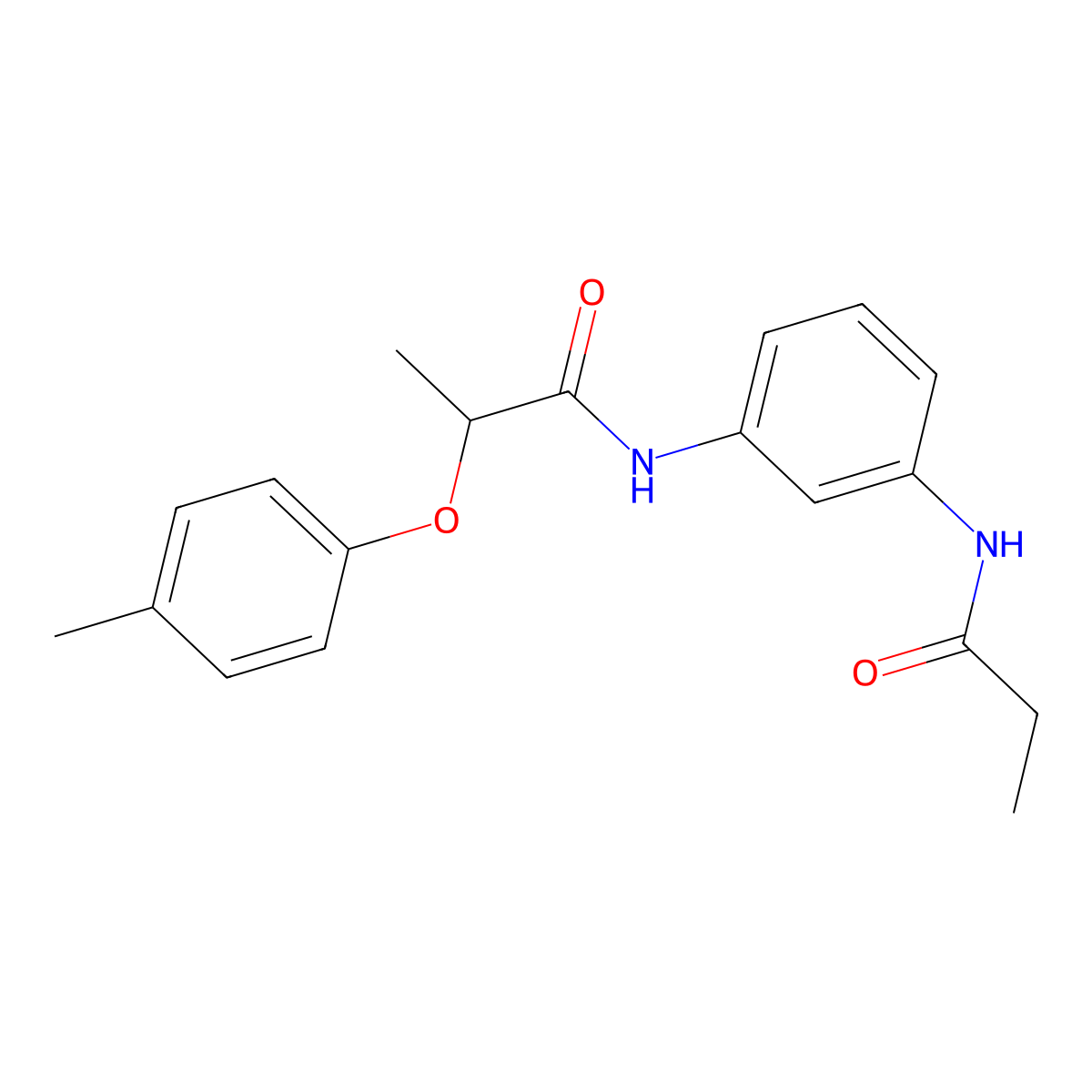 2-(4-methylphenoxy)-N-[3-(propanoylamino)phenyl]propanamide molecular structure, CAS 79911-59-4