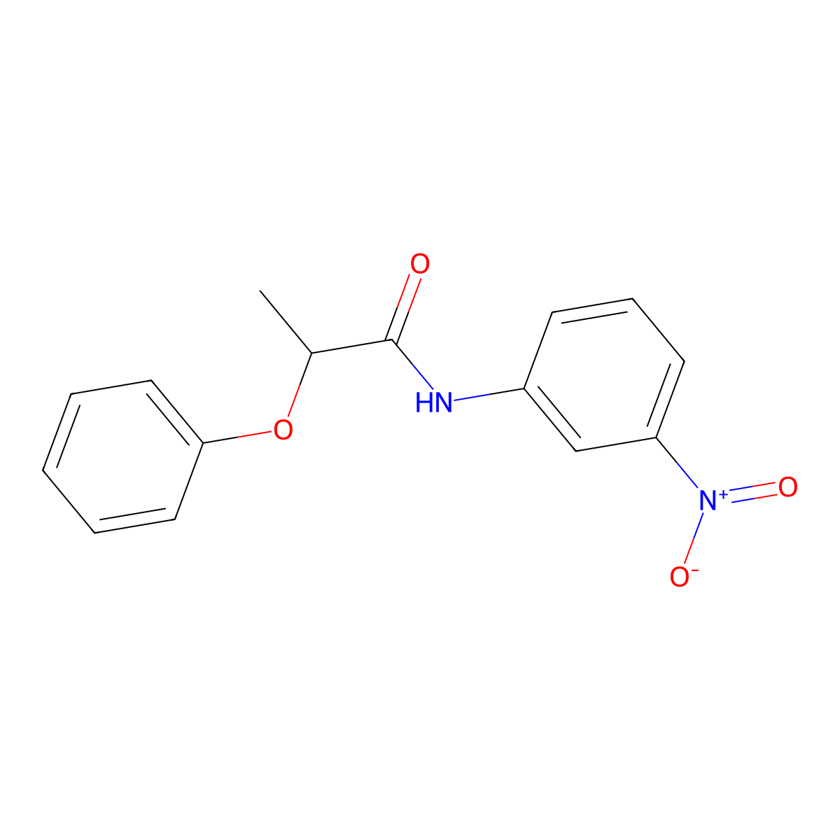N-(3-nitrophenyl)-2-phenoxypropanamide molecular structure, CAS 79912-06-4
